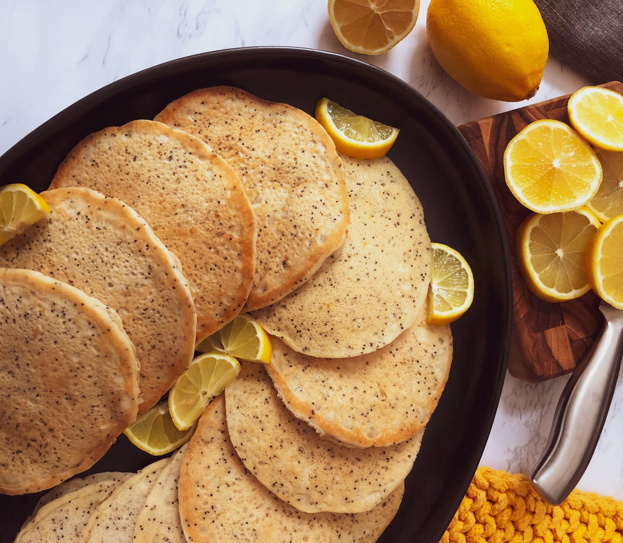 Mini Pancakes - Garnish with Lemon