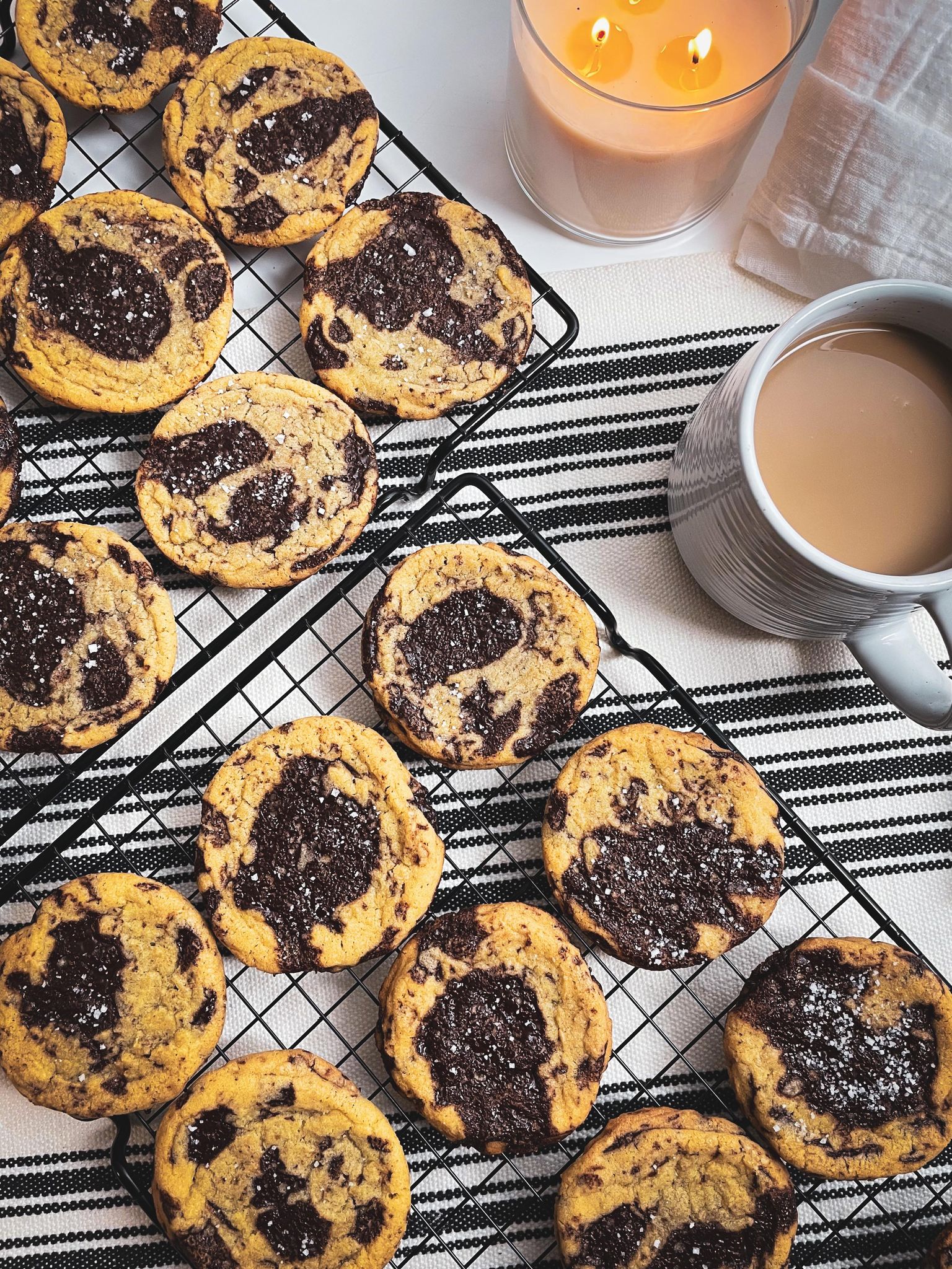 Dark Chocolate Egg Yolk Cookies Espresso and Lime