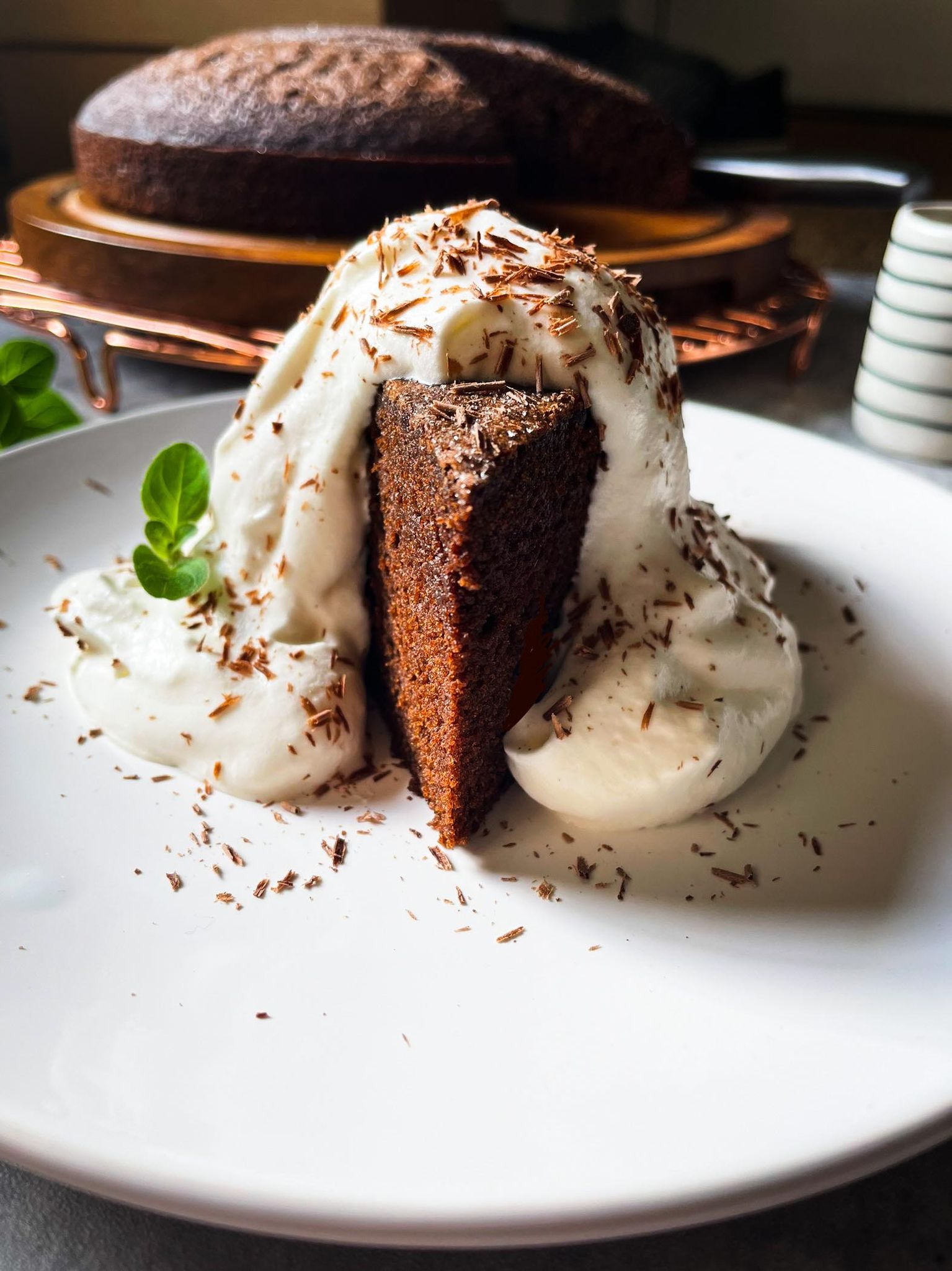 Dark Chocolate Olive Oil Cake - Espresso And Lime