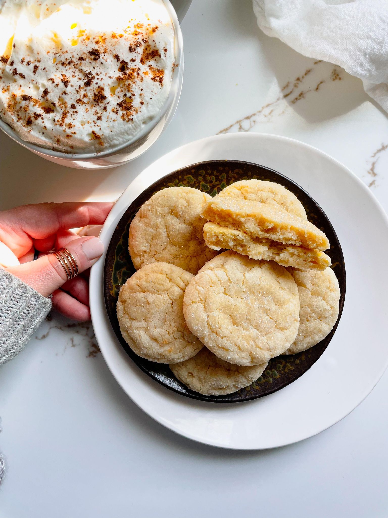 Vanilla Honey Goat Cheese Cookies Espresso and Lime