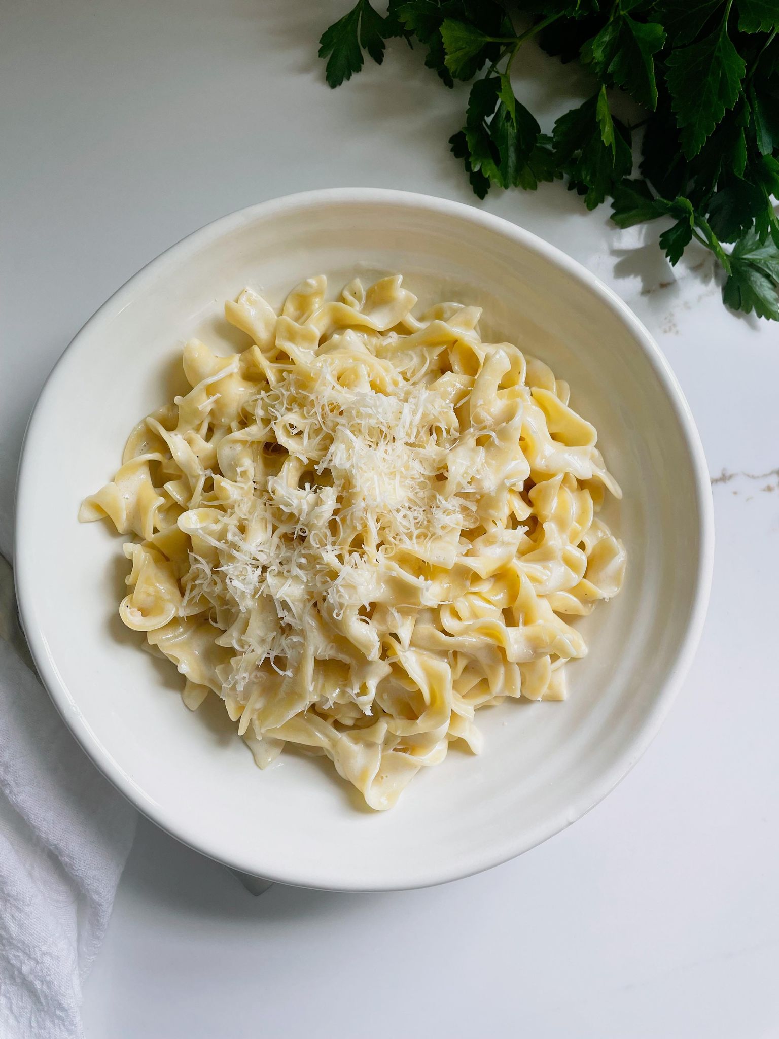 Creamy Parmesan Egg Noodles Espresso and Lime