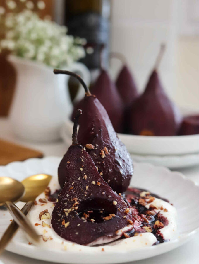 Red Wine Poached Pears 013