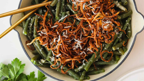 green beans with caesar dressing Caesar Green Bean Salad