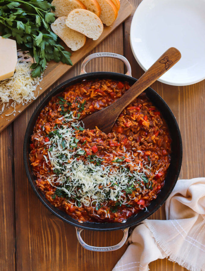 Italian Beef & Orzo Skillet 05